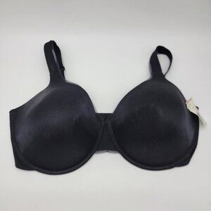 NEW Vanity Fair Bra Black‎ Floral Full Figure Beauty Back Bra 76271 42DDD